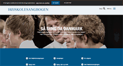 Desktop Screenshot of hojskolesangbogen.dk