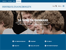 Tablet Screenshot of hojskolesangbogen.dk